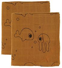 Done by Deer Kapalo - 120x120 - 2 kpl - Sea Friends - Mustard