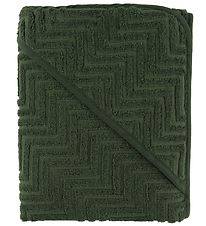Filibabba Baby towel - Zigzag - 90x90 cm - Dark Green