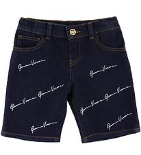 Versace Shortsit - Denim - Laivastonsininen, Allover Logo