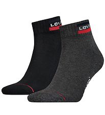 Levis Ökkla sokkar - 2 Pakki - Mid Cut - Svart/Grá