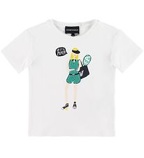 Emporio Armani T-shirt - White w. Girl