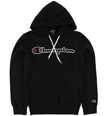 Champion Fashion Hoodie - Schwarz m. Logo