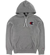 Champion Fashion Hoodie - Grey Melange w. Logo