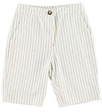 Grunt Shorts - Henna Bermuda - White w. Stripes