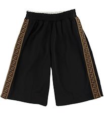 Fendi Shorts - Black w. Side Stripes/Buttons