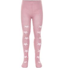 Minymo Tights - Pink w. Stars