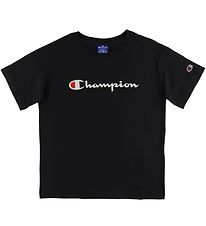 Champion Fashion Stuttermabolur - Svart M. Lógó