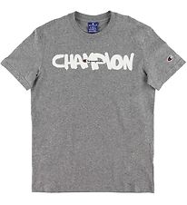 Champion Fashion T-shirt - Grey Melange w. Logo