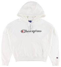 Champion Fashion Sweat  Capuche - Blanc av. Logo