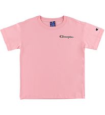 Champion Fashion Stuttermabolur - Bleikt M. Lógó