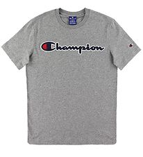 Champion Fashion T-Shirt - Grijs Gevlekt m. Logo