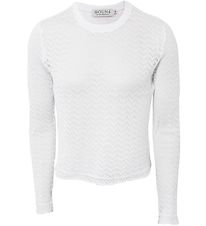 Hound Jumper - Cropped - White w. Pointelle