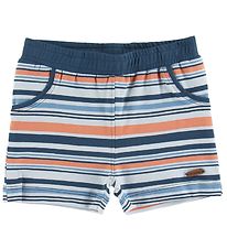 Minymo Shorts - Insignes Blue av. A Rayures