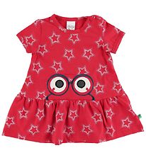 Freds World Dress - Star Peep - Traffic Red w. Stars