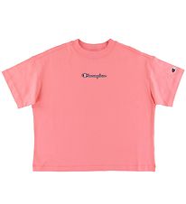Champion Fashion T-Shirt - Crop - Roze m. Logo