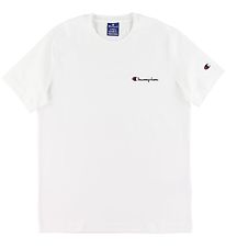 Champion Fashion T-Shirt - Blanc av. Logo