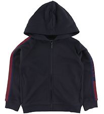 Emporio Armani Zip Hoodie - Navy w. Red