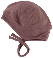 Joha Bonnet de Bb - 2 Couches - Laine - Prune