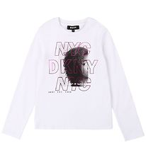DKNY Blússa - Junior D3 - Hvítur M. Ýttu á