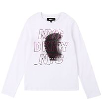 DKNY Blouse - Junior D3 - Wit m. Druk op