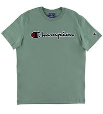 Champion Fashion T-Shirt - Vert Cendr av. Logo