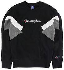 Champion Fashion Sweatshirt - Zwart m. Wit/Grijs