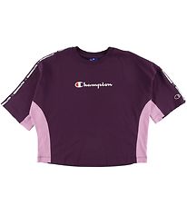 Champion Fashion T-shirt - Crop - Purple w. Logo