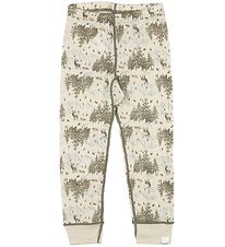 CeLaVi Leggings - Wolle - Military Olive m. Bume