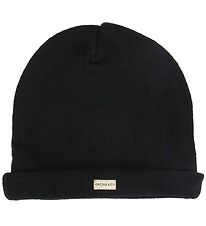 Racing Kids Hat - Wool/Cotton - Black