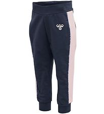 Hummel Joggingbuxur - HMLLiv - Dökkblátt/Bleikt