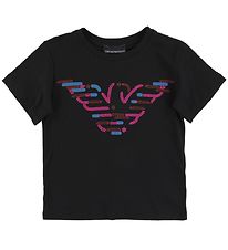 Emporio Armani Stuttermabolur - Svart M. Palíettur