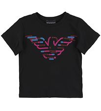 Emporio Armani T-Shirt - Schwarz m. Pailletten