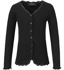 Rosemunde Gilet - Soie/Coton - Rib - Noir