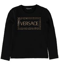 Versace Long Sleeve Top - Black w. Rivets
