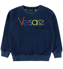 Versace Sweatshirt - Blau m. Logo