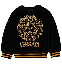 Versace Trja - Velour - Svart/Guld m. Logo