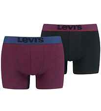 Levi's Boxershorts - 2-pack - Bordeaux/Zwart
