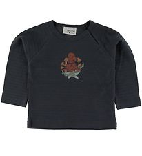 Fixoni Long Sleeve Top - Charcoal w. Squirrel