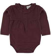 Fixoni Romper l/s - Fudge m. Textuur