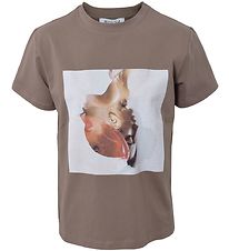 Hound T-shirt - Mocha w. Print