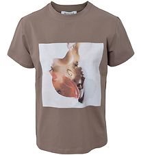 Hound T-Shirt - Mocha m. Print