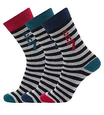 Ronaldo Chaussettes - 3 Pack - Noir/Gris  Rayures