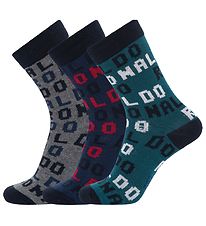 Ronaldo Sokken - 3-pack - Navy/Grijs/Turkoois m. Print