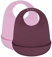 We Might Be Tiny Bib - Silikone - 2-pack - Plum/Lilac