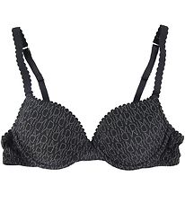DIM Bra W. Hanger - Microfiber - Black w. Logo
