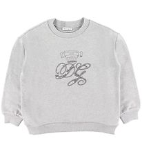 Dolce & Gabbana Sweatshirt - Grijs Gevlekt m. Borduurwerk