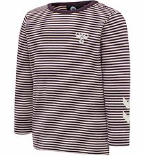 Hummel Long Sleeve Top - HMLKoral - Rose/Purple Striped