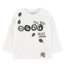 Dolce & Gabbana Long Sleeve Top - White w. Embroidery