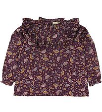 Soft Gallery Blouse - Gaxine - Paars m. Bloemen