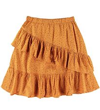 Soft Gallery Skirt - Fine - Orange w. Dots